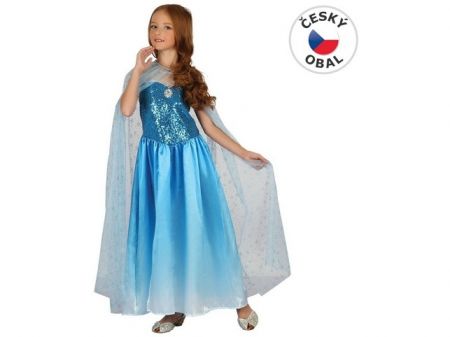 Šaty na karneval - Sněhová královna, 130-140cm