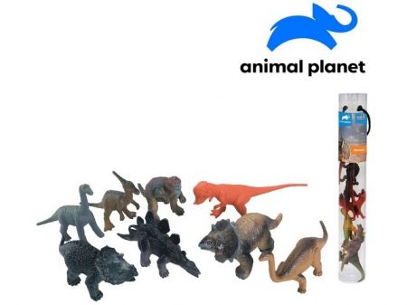 Zvířátka v tubě - dinosauři, 6 - 11 cm, mobilní aplikace pro zobrazení zvířátek, 8 ks