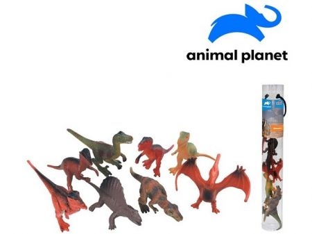 Zvířátka v tubě -dinosauři, 7 - 11 cm, mobilní aplikace pro zobrazení zvířátek, 8 ks