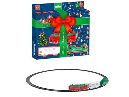 Vlaková souprava - vánoční, na baterie, se světlem a hudbou, průměr 68 cm