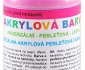 Univerzální akrylové barvy lesklé 50g, perleťové - 5. TMAVĚ RŮŽOVÁ PERLEŤOVÁ