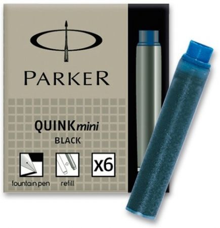 Inkoustové mini bombičky Parker omyvatelné modré, omyvatelné