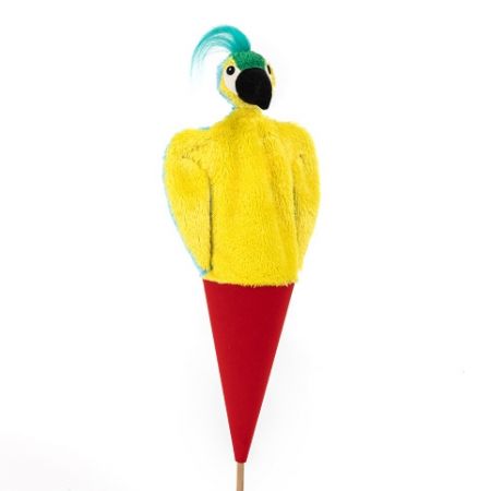 Papoušek 55 cm 3v1, kornoutový maňásek