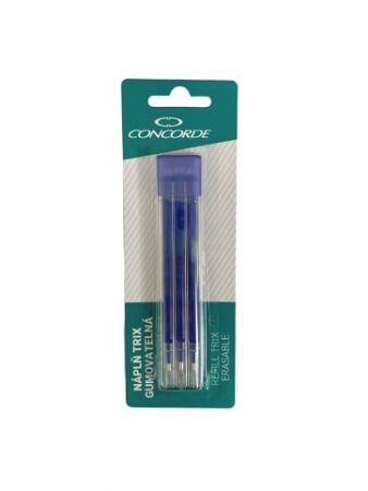 Náplň CONCORDE Trix, 0,7mm, etue 3ks, modrá
