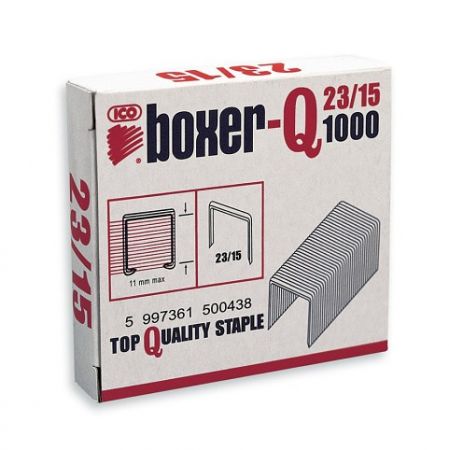 Sešívací spony BOXER-Q 23/15, 1000 ks