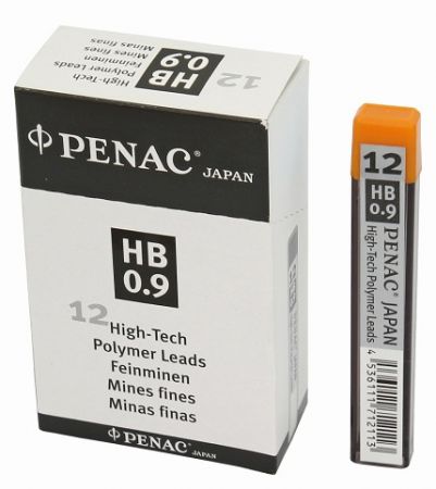 Tuhy do mechanické tužky PENAC HB, 0,9mm