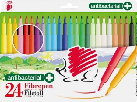 Popisovače ICO antibakteriální, sada 24ks
