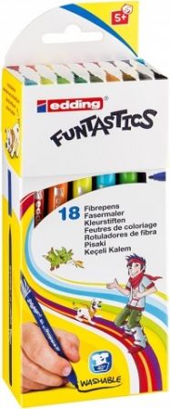 Dětský popisovač EDDING Funtastics na textil 17, sada 5 barev