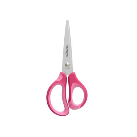 Školní nůžky KEYROAD Soft, 15cm, růžové