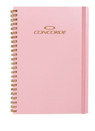 Zápisník CONCORDE Spiral A5 linka 9mm, 80 listů, růžový