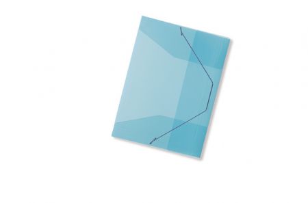 Spisové desky CONCORDE s gumou A4, transp. modrá