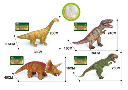 Dinosaurus měkký 4 druhy 36 cm