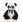 Plyšový medvídek panda s puntíkatou mašlí 38 cm