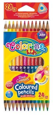 Colorino pastelky oboustranné 12ks/24 barev, trojhranné