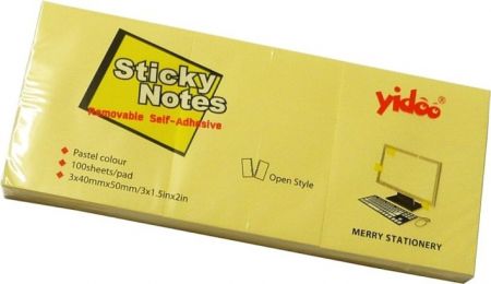 Notes Y 50 x 40 3x - žlutý