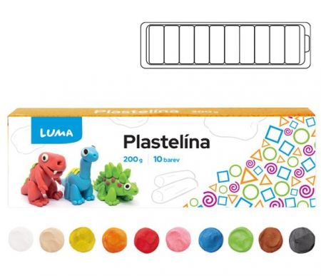 Plastelína LUMA 10 barev
