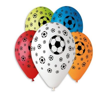 Balónky obyčejné fotbalový míč 5ks