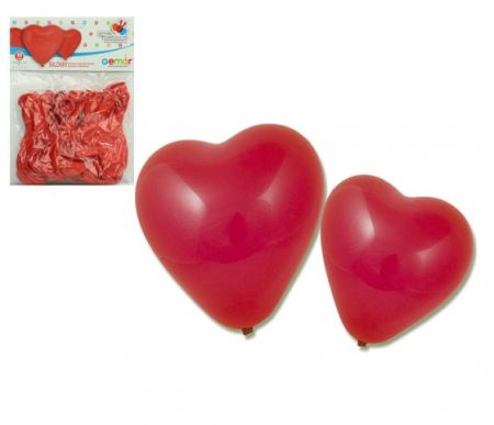 OB balónky CR červené ve tvaru srdce 10ks