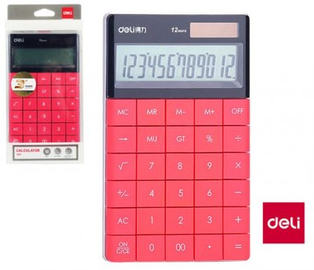 Kalkulačka DELI E1589 červená