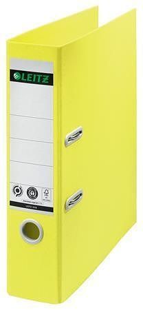 Pákový pořadač &quot;180 Recycle&quot;, žlutá, 80 mm, A4, karton, LEITZ 10180015