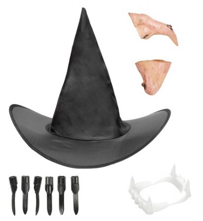 Sada čarodějnice s kloboukem