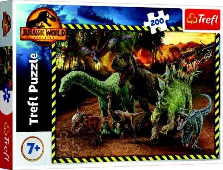 Puzzle Dinosauři z Jurského parku 48x34cm 200dílků