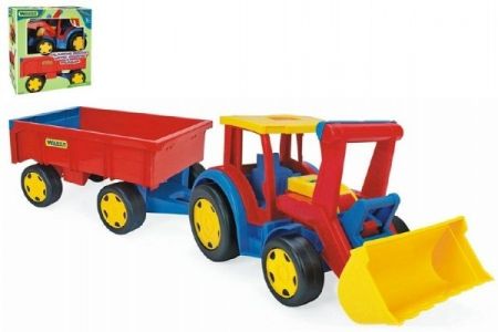 Traktor Gigant nakladač s vlečkou plast 102cm Wader v krabici