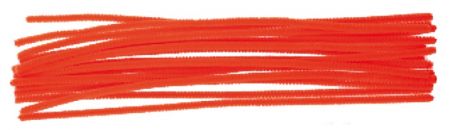 Žinylka chlupaté modelovací drátky 29cm,16ks - 03. oranžové