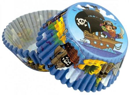 Formičky na muffiny a cupcakes 50ks s motivem pirátů 