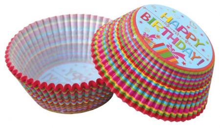 Papírové košíčky na Muffiny a cupcakes 50ks č. Muf-167 Happy Birthday
