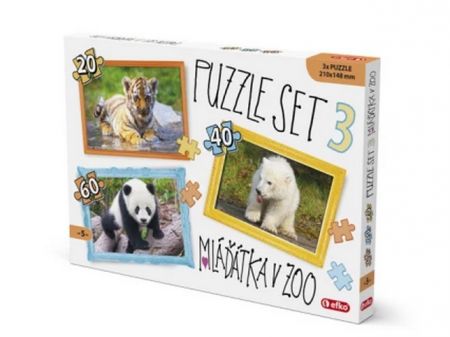 EFKO Puzzle set 3 Mláďatka v zoo