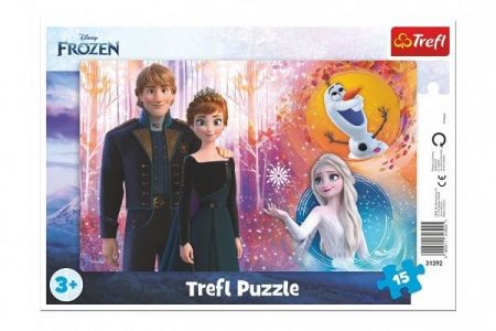 Puzzle deskové Šťastné vzpomínky Ledové království II/Frozen II 15 dílků 33x23cm ve fólii