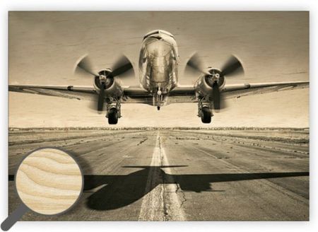 Dřevěný obraz Airplane / 48,5cm x 34cm / O030