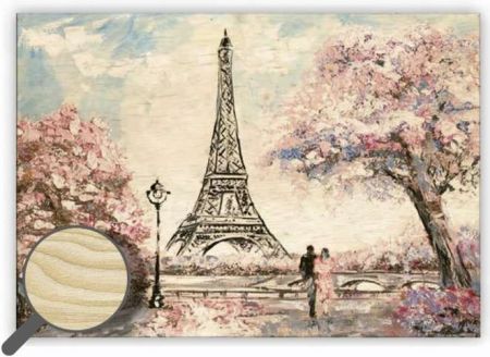 Dřevěný obraz Eiffel Tower / 48,5cm x 34cm / O031