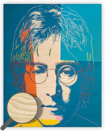 Dřevěný obraz John Lennon / 45cm x 52cm / O024