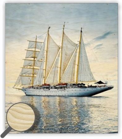 Dřevěný obraz Sailing / 45cm x 52cm / O008