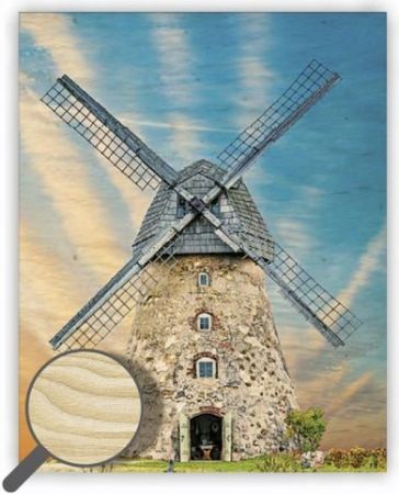Dřevěný obraz Windmill / 24cm x 30cm / O036