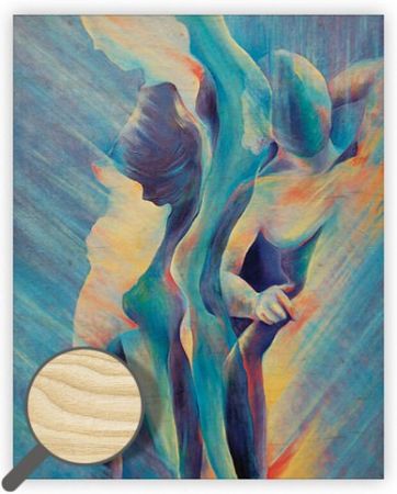 Dřevěný obraz Women II. / 45cm x 52cm / O052