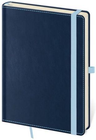 Tečkovaný zápisník Double Blue L (čtverečkovaný) / 14,3cm x 20,5cm / BB425-2