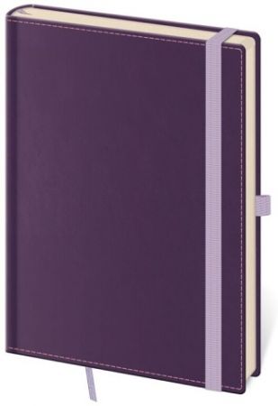 Linkovaný zápisník Double Violet L / 14,3cm x 20,5cm / BB424-6