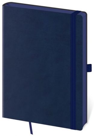 Tečkovaný zápisník Memory L Dark Blue (čtverečkovaný) / 14,5cm x 20,5cm / BME425-2