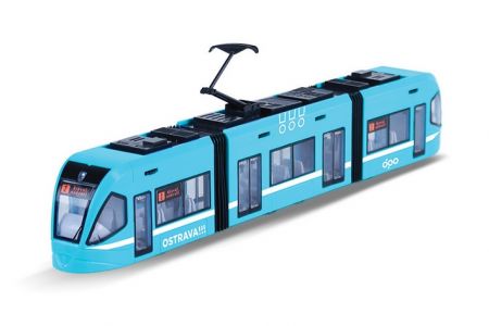 Moderní tramvaj DPO Ostrava modrá 47dm