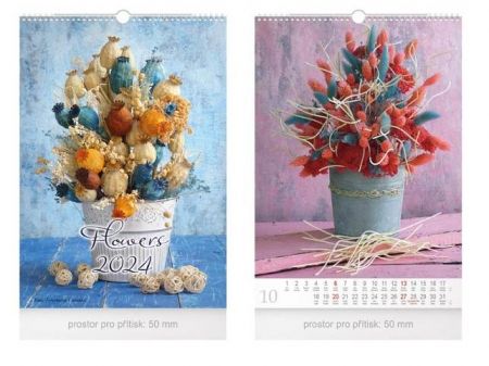 Kalendář 2024 nástěnný Flowers