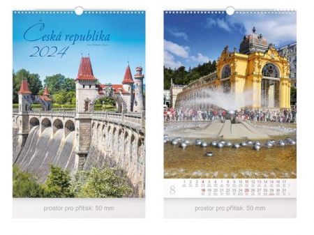 Kalendář 2024 nástěnný Česká republika