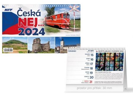 Kalendář 2024 stolní Česká NEJ…
