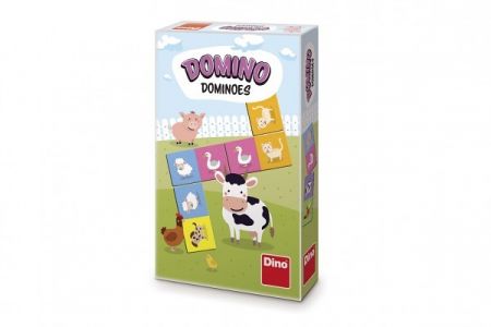 Domino Zvířátka společenská hra 28ks v krabičce 11,5x18x3,5cm