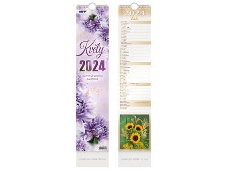 Kalendář 2024 vázankový Květy
