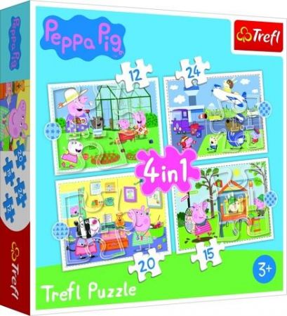Puzzle 4v1 Prasátko Peppa Vzpomínka