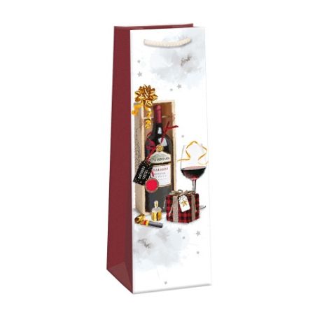 ARGUS Dárková papírová taška na víno T3 (12 x 40 cm) 07370743