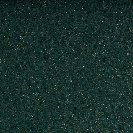 Plátno bavlna, š.90 cm, tmavě zelené, zlatý hvězdný prach